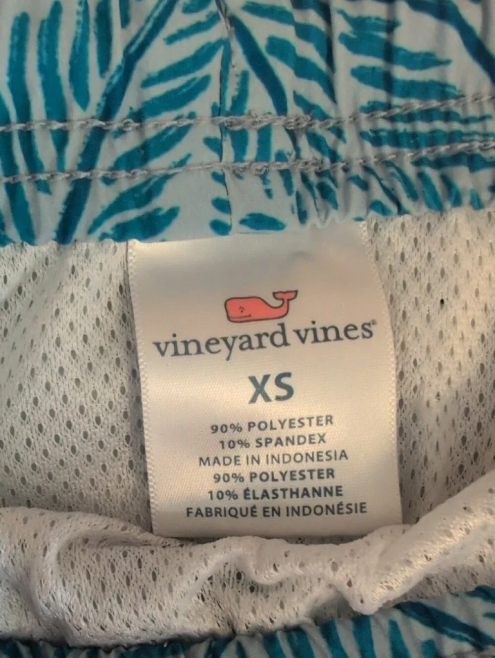 Vineyard Vines Chappy Palm Leaf Print Lined Swim Trunks XS Men's 879A